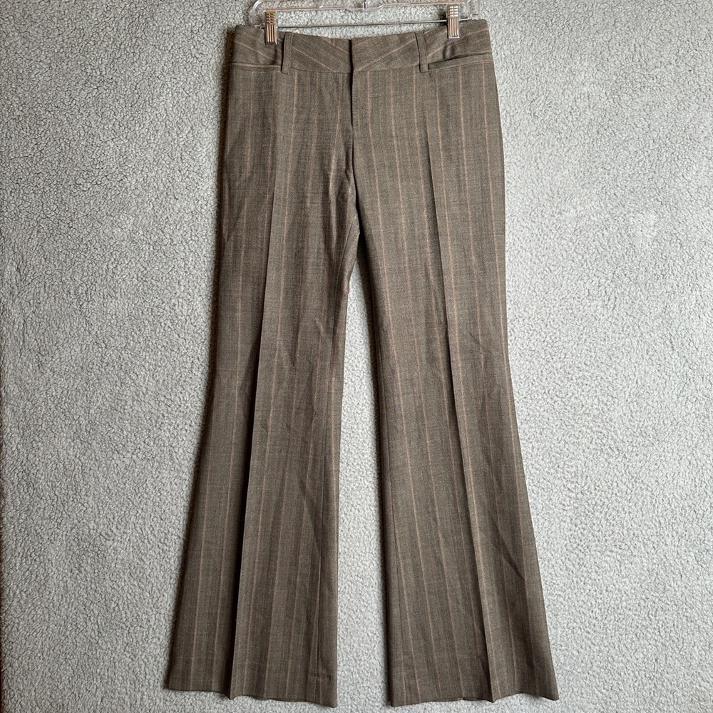 Raven‎ Brown Pinstripe Career Dress Pants Womens Size 8 Business Casual Preppy